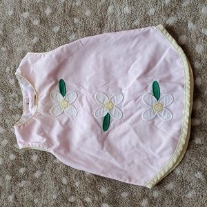 The Beaufort Bonnet Company - Light Pink, Embroidered Flowers Tank Top | 0-6M